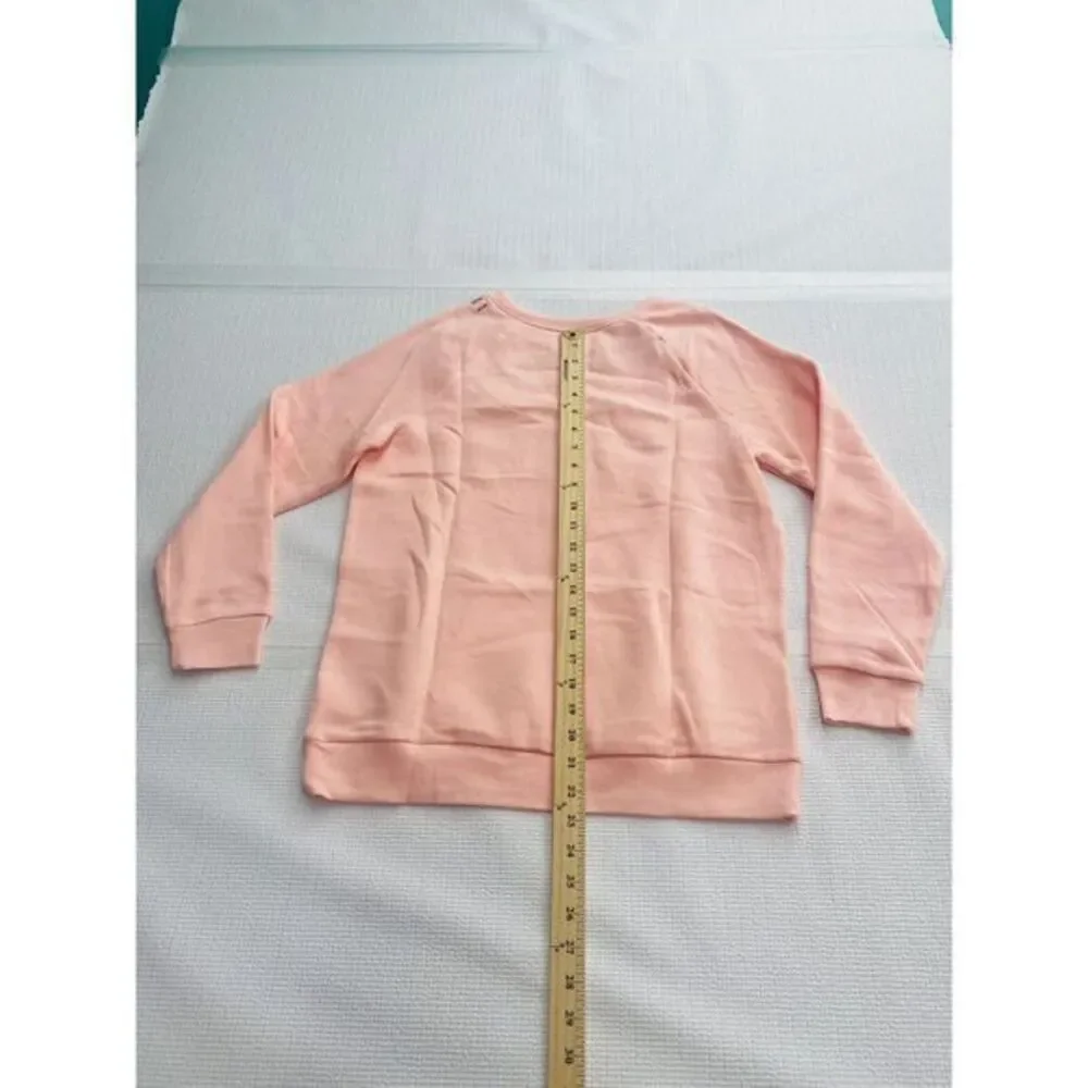 Justice Girls 18/20 Pink Glitter‎ Reindeer Sequin Pocket Fleece Sweater